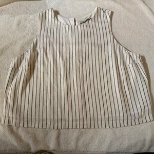Abercrombie & Fitch White and Blue Striped Blouse